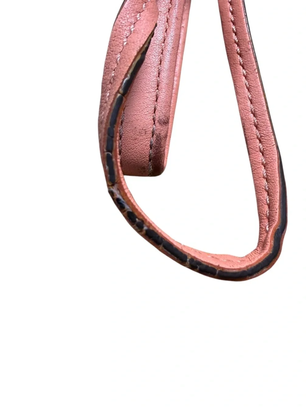 Coach Vintage Y2K Wristlet Pink/ Coral color Signature C Jaquard Canvas Leather - Picture 5 of 14